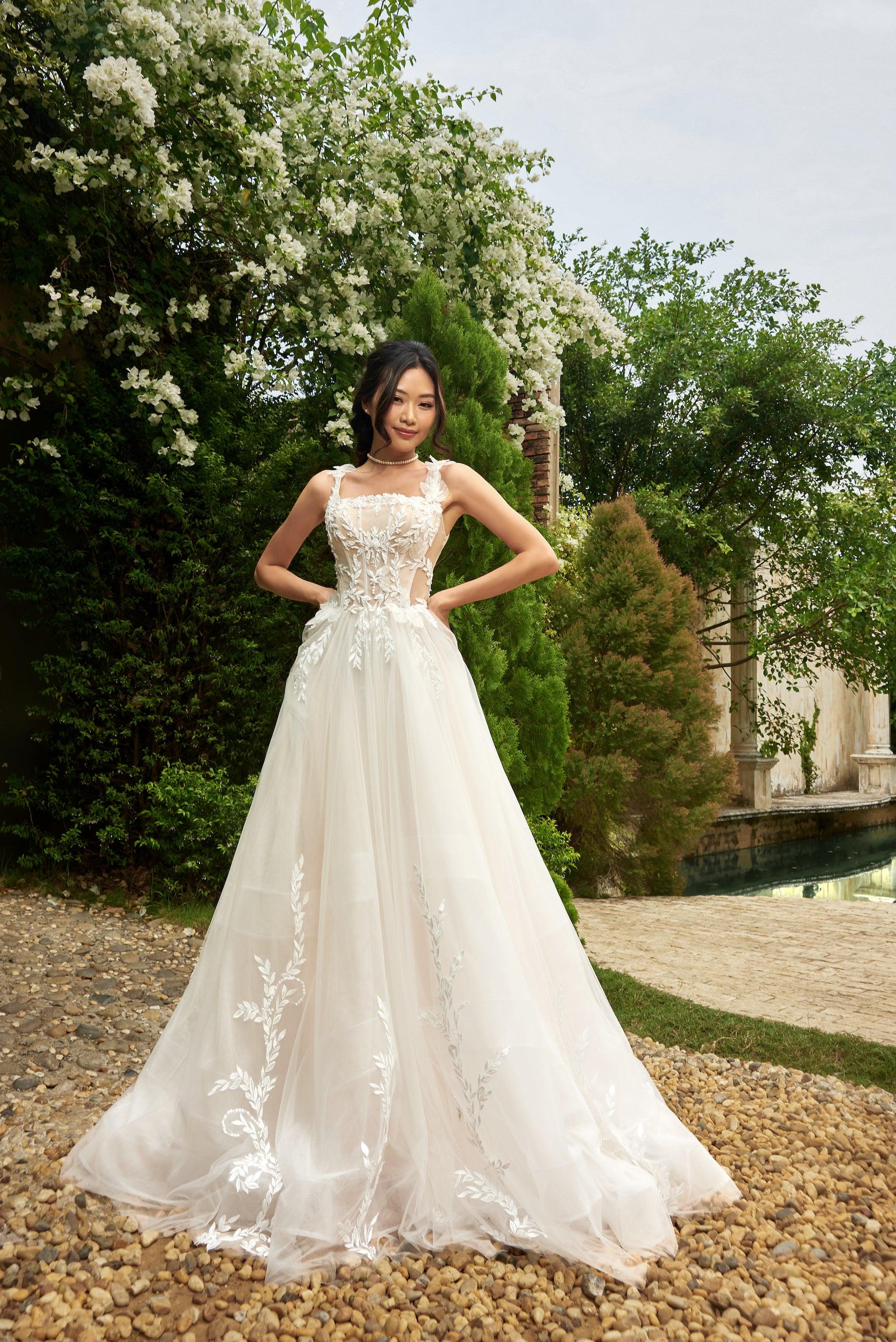 Calming Ivory Wedding Dress | Wedding Gowns – D&D Clothing